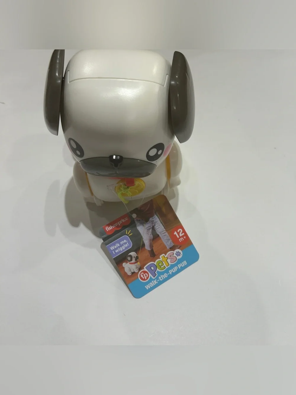 Fisher-Price FP Pets Walk-the-Pup Pug Pull Along Toy 12M+ Interactive Toddler